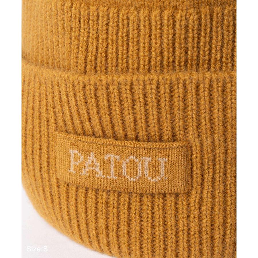 パトゥ PATOU WOOL CASHMERE BEANIE ウール カシミア ビーニー AC0788041 ニット帽 ロゴ レディース 帽子 | PATOU | 12
