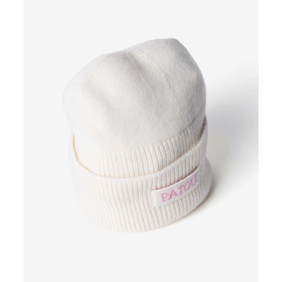 パトゥ PATOU WOOL CASHMERE BEANIE ウール カシミア ビーニー AC0788041 ニット帽 ロゴ レディース 帽子 | PATOU | 06