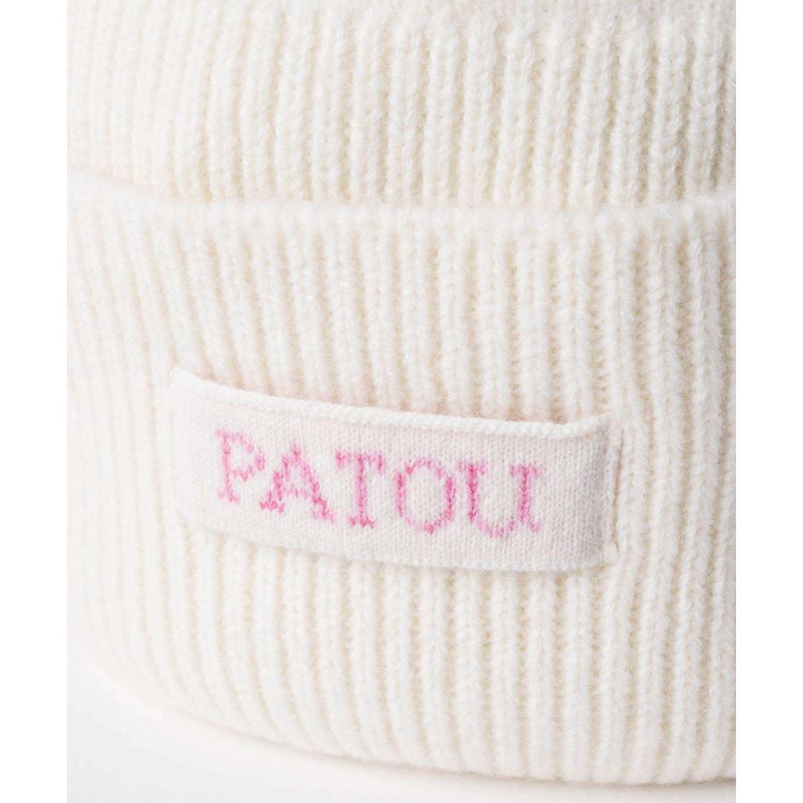 パトゥ PATOU WOOL CASHMERE BEANIE ウール カシミア ビーニー AC0788041 ニット帽 ロゴ レディース 帽子 | PATOU | 07