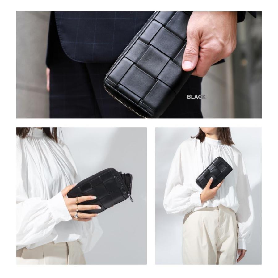 ギオネ GUIONNET 長財布 PG-101B BOLD TILE ボールドタイル 財布 ラムレザー 収納力 大容量 長サイフ イントレチャート ラム革 レザー長財布 | GUIONNET | 22