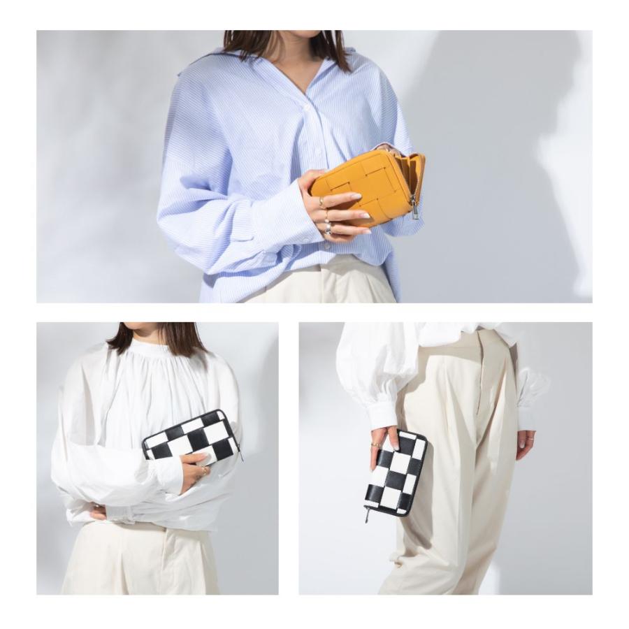 ギオネ GUIONNET 長財布 PG-101B BOLD TILE ボールドタイル 財布 ラムレザー 収納力 大容量 長サイフ イントレチャート ラム革 レザー長財布 | GUIONNET | 25