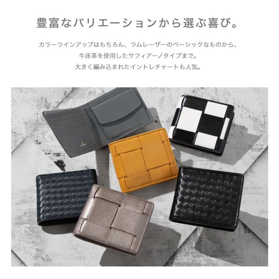 ギオネ GUIONNET 二つ折り財布 PG201 TINY TILE BI-FOLD WALLET タイニータイル 折りたたみ 牛革 ラム革 レザー メンズ レディース 財布 | GUIONNET | 19