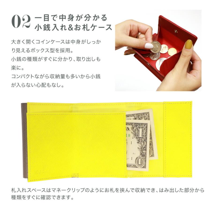 三つ折り財布 メンズ コンパクト財布 レディース ミニ財布 牛革 スマートウォレット 3つ折り財布 カード スライド ウォレット プレゼント 誕生日 ギフト | GUIONNET | 11