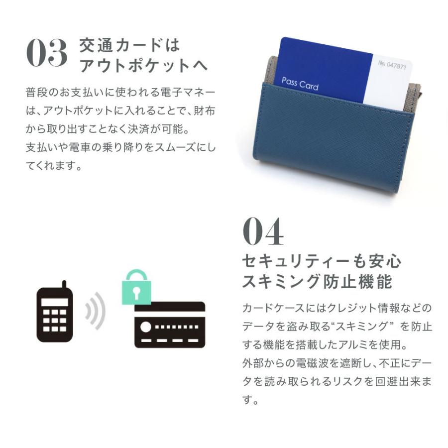 三つ折り財布 メンズ コンパクト財布 レディース ミニ財布 牛革 スマートウォレット 3つ折り財布 カード スライド ウォレット プレゼント 誕生日 ギフト | GUIONNET | 12