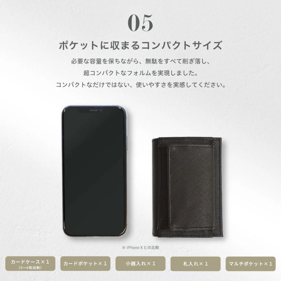 三つ折り財布 メンズ コンパクト財布 レディース ミニ財布 牛革 スマートウォレット 3つ折り財布 カード スライド ウォレット プレゼント 誕生日 ギフト | GUIONNET | 13