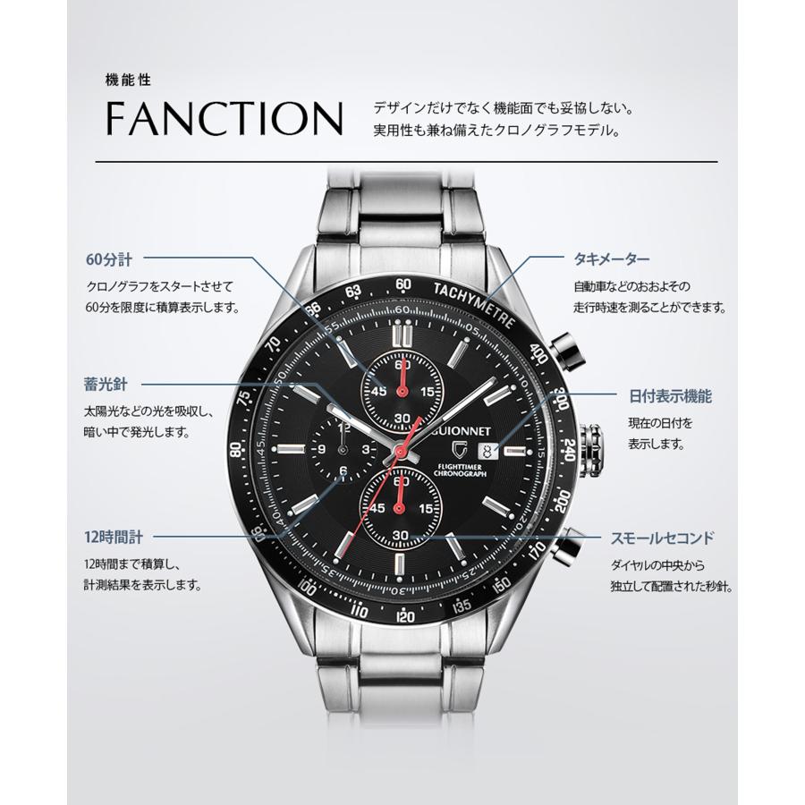 GUIONNET フライトタイマー タキメータークロノグラフ 腕時計