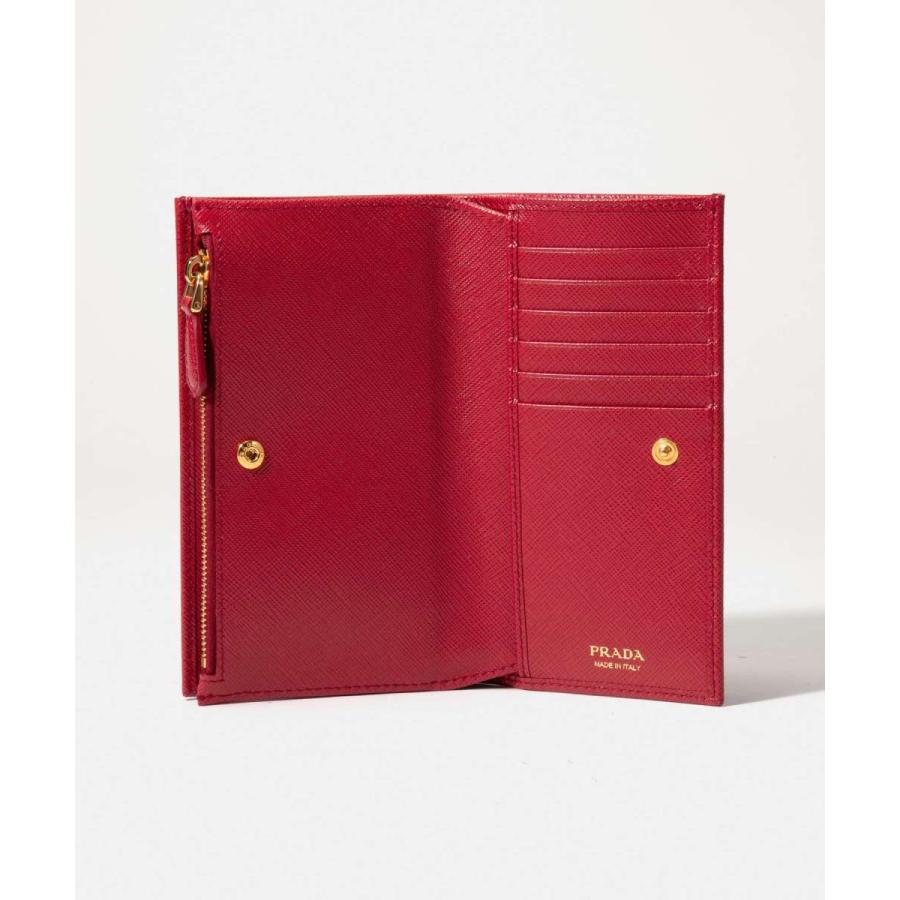 [新品未使用品] PRADA 二つ折り財布 レッド プラダ PRADA Wホック 二つ折り財布 赤 小物 ナイロン M172