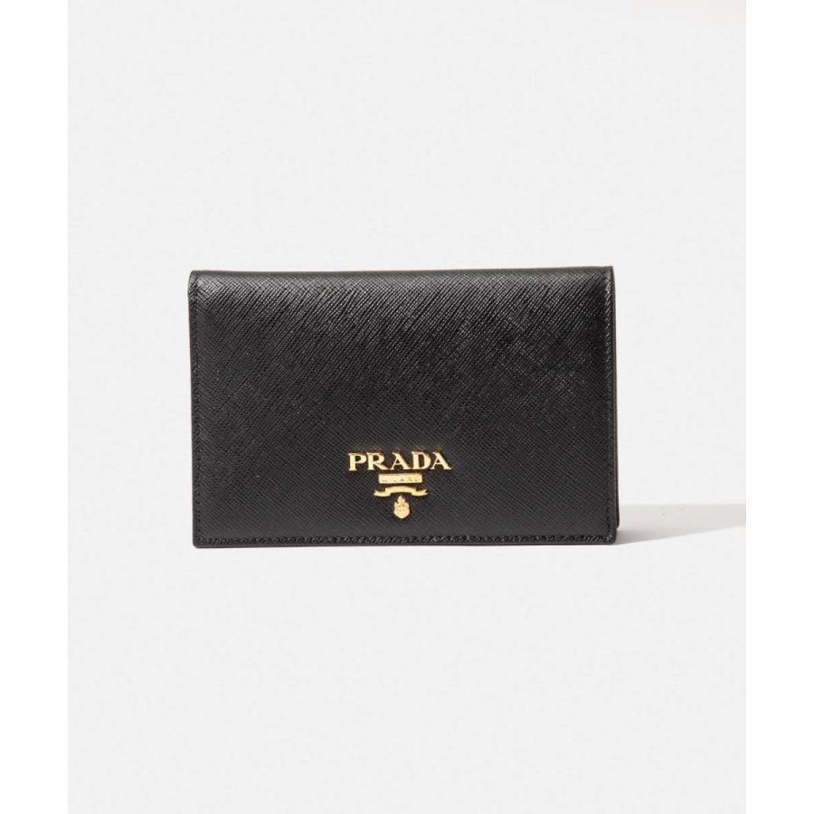 プラダ 三角プレート ミニウォレット 二つ財布折り サフィアーノレザー プラダ 二つ折り財布 財布 レディース サフィアーノ