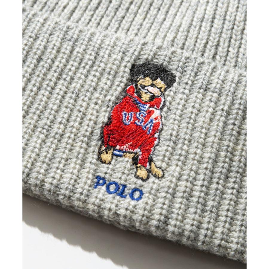 ポロ ラルフ ローレン POLO RALPH LAUREN usa dog beanie USA ドック ビーニー PC1465 ニット帽 ポロベア メンズ 帽子 爆買 | POLO RALPH LAUREN | 14