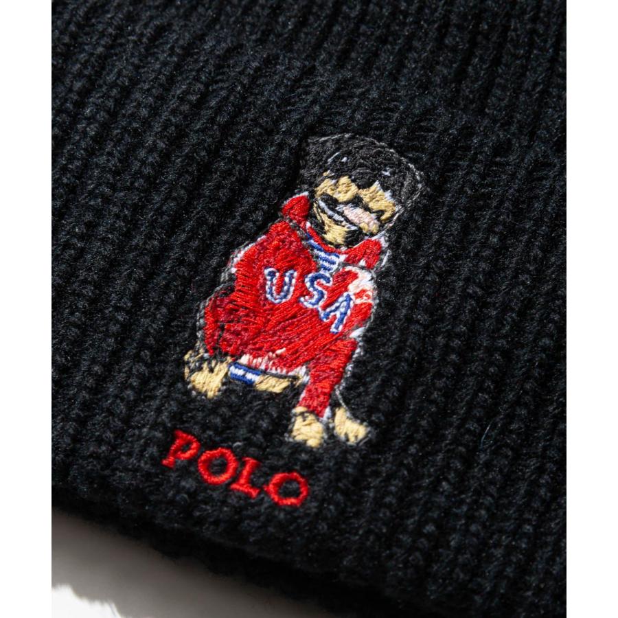 ポロ ラルフ ローレン POLO RALPH LAUREN usa dog beanie USA ドック ビーニー PC1465 ニット帽 ポロベア メンズ 帽子 爆買 | POLO RALPH LAUREN | 08