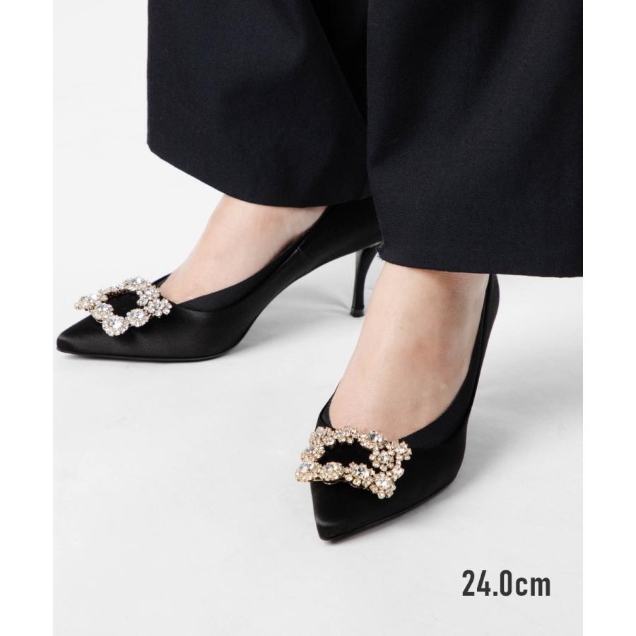 ロジェ ヴィヴィエ ROGER VIVIER DEC. FLOWER STRASS B. SIN 65 エフロレッセンス サテン パンプス RVW41417620RS0 ビジュー ヒール レディース シューズ | Roger Vivier