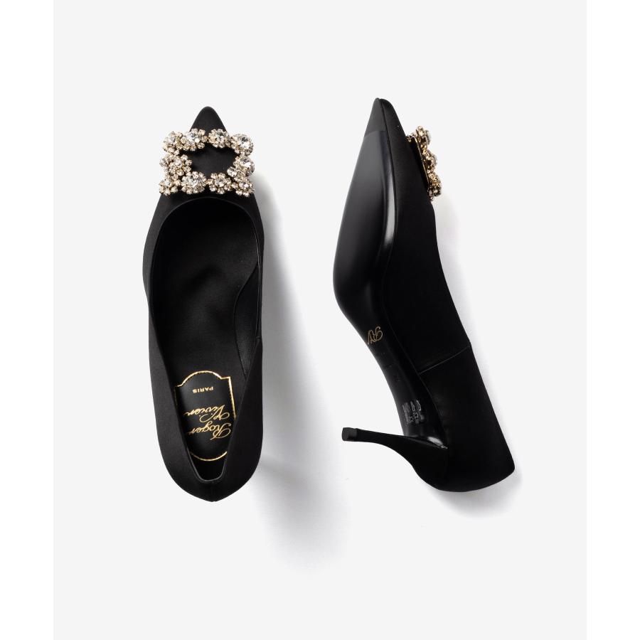 ロジェ ヴィヴィエ ROGER VIVIER DEC. FLOWER STRASS B. SIN 65 エフロレッセンス サテン パンプス RVW41417620RS0 ビジュー ヒール レディース シューズ | Roger Vivier | 17