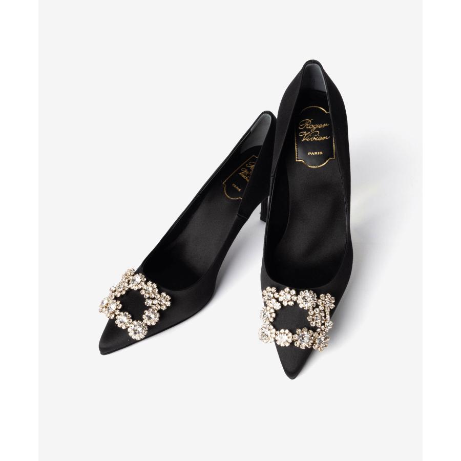 ロジェ ヴィヴィエ ROGER VIVIER DEC. FLOWER STRASS B. SIN 65 エフロレッセンス サテン パンプス RVW41417620RS0 ビジュー ヒール レディース シューズ | Roger Vivier | 02