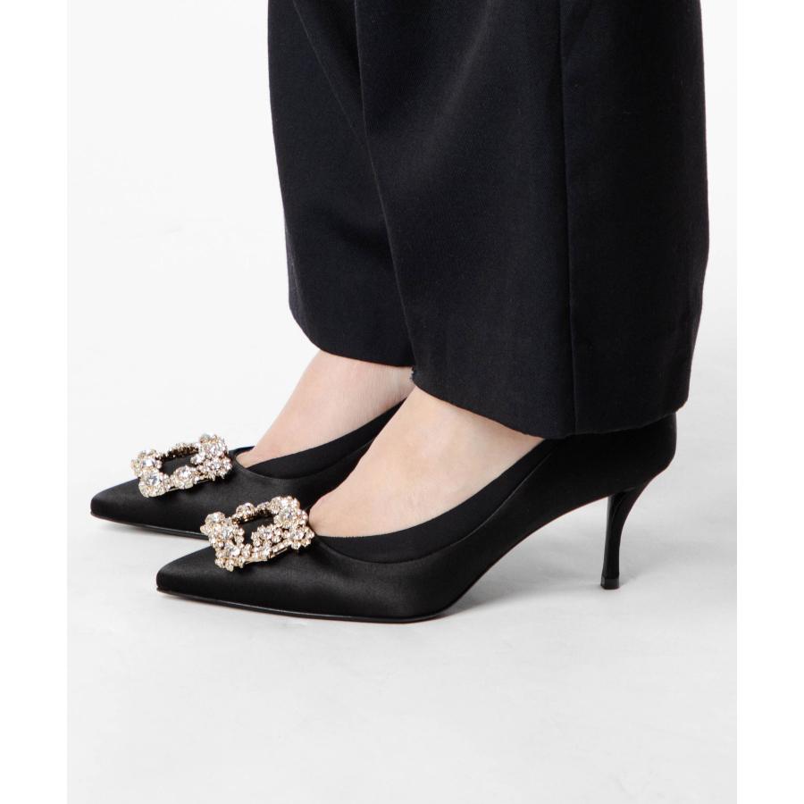 ロジェ ヴィヴィエ ROGER VIVIER DEC. FLOWER STRASS B. SIN 65 エフロレッセンス サテン パンプス RVW41417620RS0 ビジュー ヒール レディース シューズ | Roger Vivier | 03