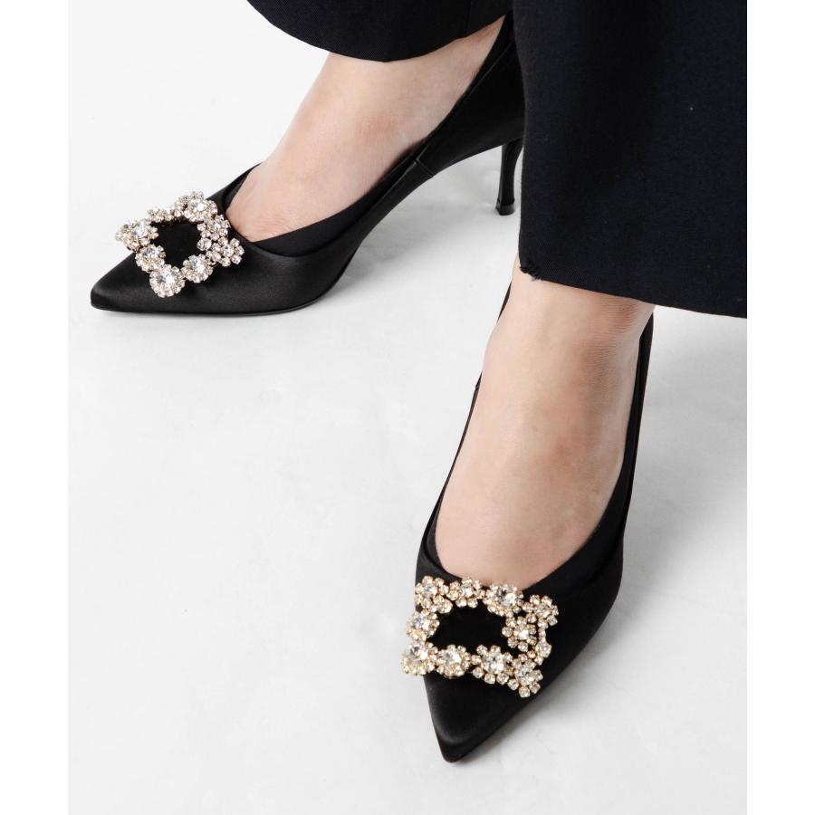 ロジェ ヴィヴィエ ROGER VIVIER DEC. FLOWER STRASS B. SIN 65 エフロレッセンス サテン パンプス RVW41417620RS0 ビジュー ヒール レディース シューズ | Roger Vivier | 06