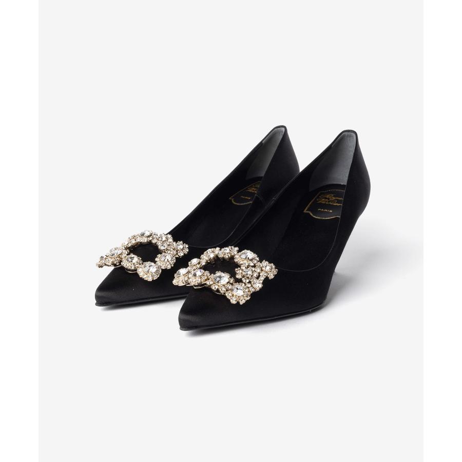 ロジェ ヴィヴィエ ROGER VIVIER DEC. FLOWER STRASS B. SIN 65 エフロレッセンス サテン パンプス RVW41417620RS0 ビジュー ヒール レディース シューズ | Roger Vivier | 08
