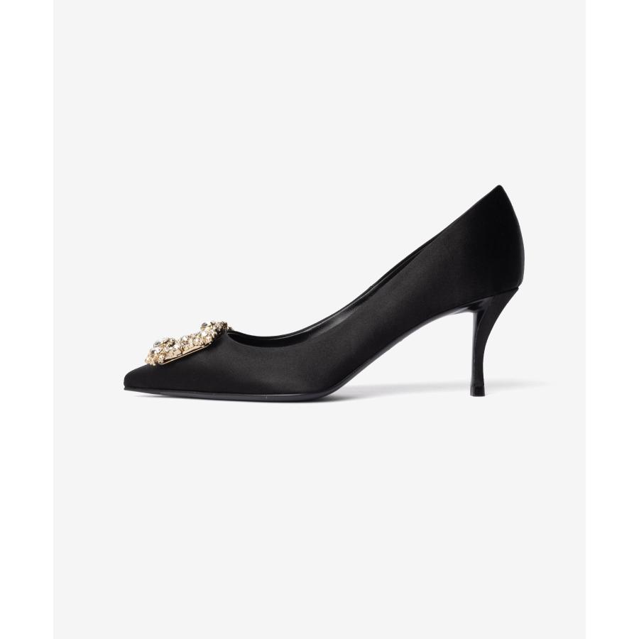 ロジェ ヴィヴィエ ROGER VIVIER DEC. FLOWER STRASS B. SIN 65 エフロレッセンス サテン パンプス RVW41417620RS0 ビジュー ヒール レディース シューズ | Roger Vivier | 09