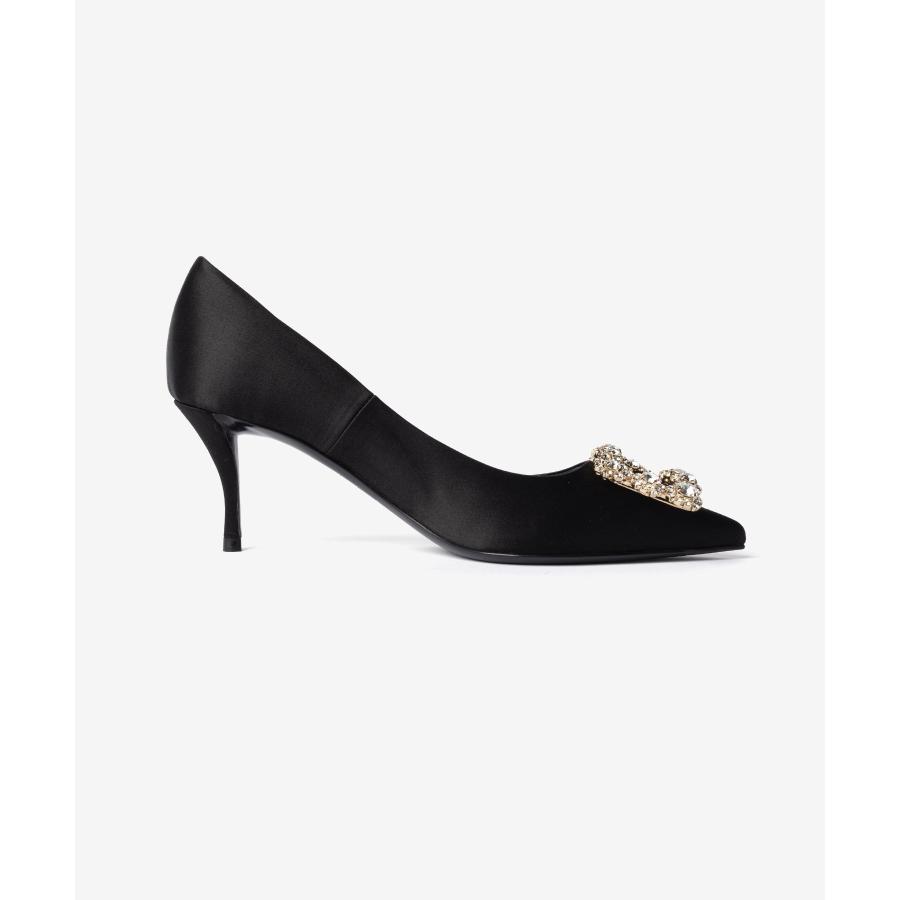 ロジェ ヴィヴィエ ROGER VIVIER DEC. FLOWER STRASS B. SIN 65 エフロレッセンス サテン パンプス RVW41417620RS0 ビジュー ヒール レディース シューズ | Roger Vivier | 10