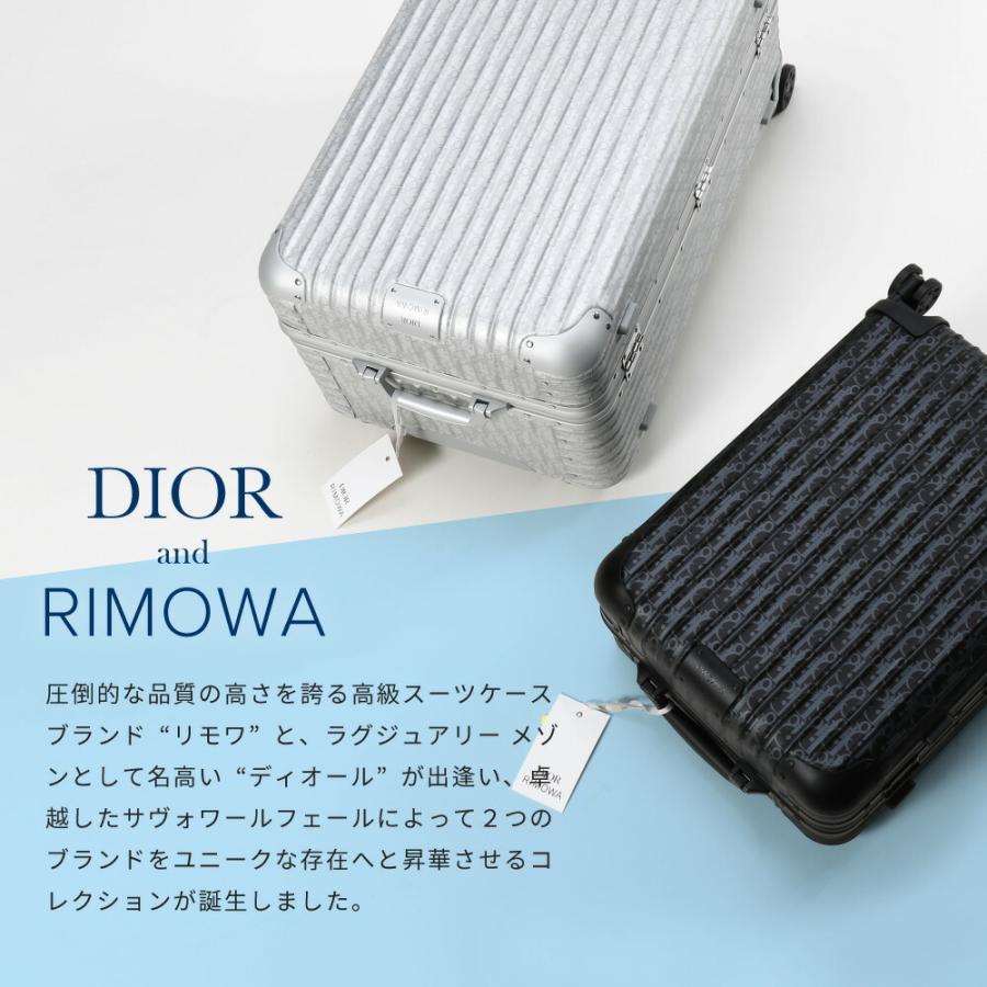 リモワ RIMOWA 【DIOR AND RIMOWA】Trunk スーツケース 90L ディオール コラボ シルバー ブラック 1週間｜u-stream｜03