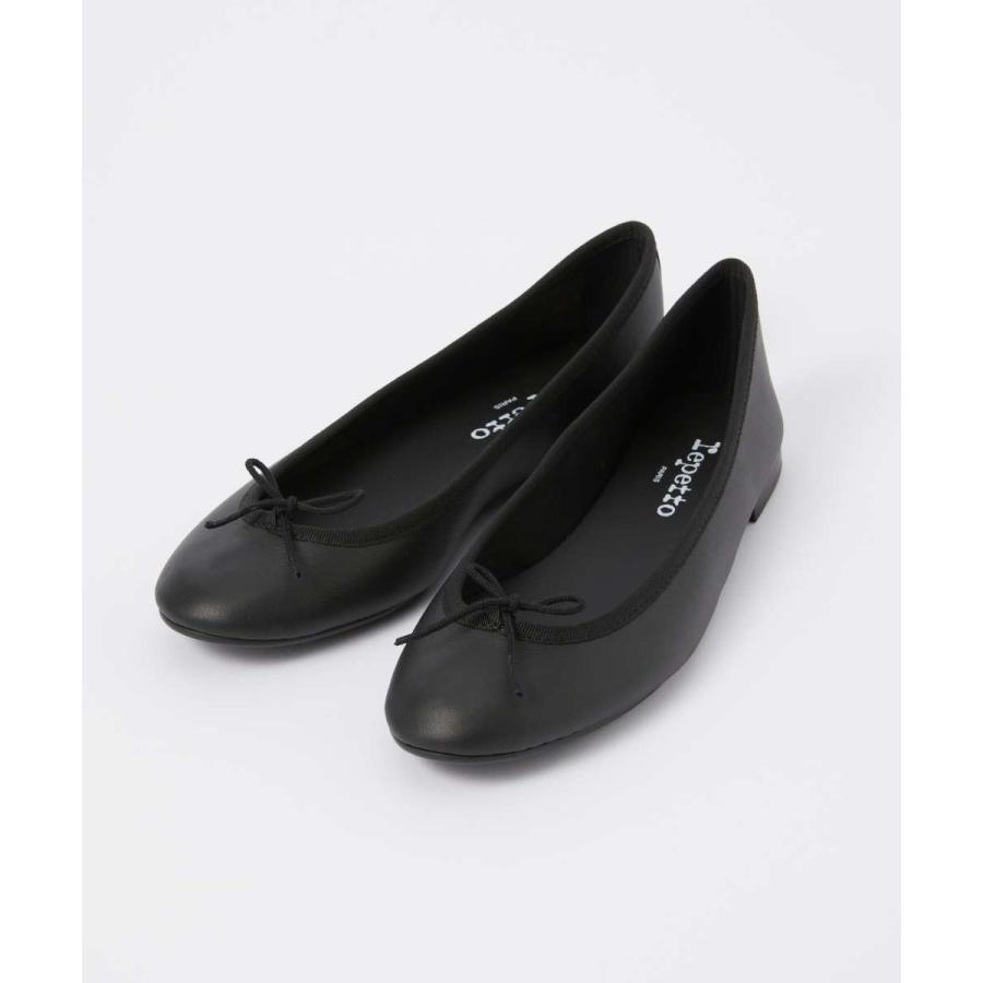レペットrepetto パンプス黒シボレザーバレエシューズラウンド