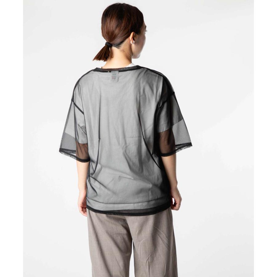 【正規品】 スターアンドストライプ STAR＆STRIPE SHEER TEE シアー Tシャツ SSMD-090 半袖 クルーネック レイヤード レディース トップス M | STAR&STRIPE | 09