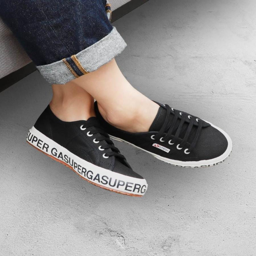 スペルガ スニーカー Superga 2750 コットン コトゥレター アウトソール レタリング Cotletteringu ユニセックス シューズ 黒 白 Sup S00gzl0 U Stream 通販 Yahoo ショッピング
