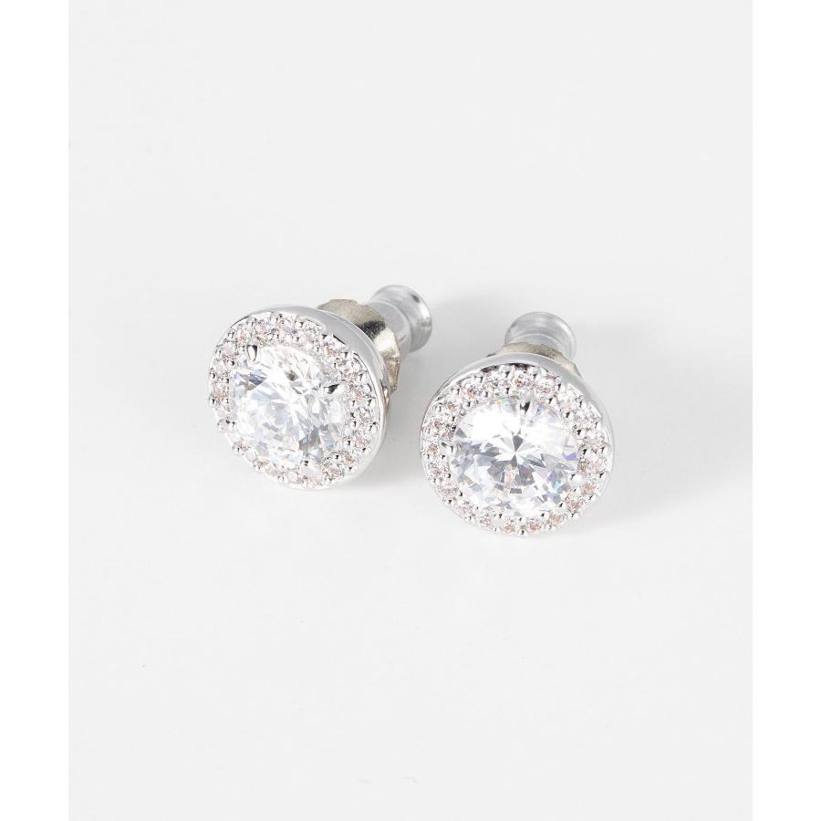 SWAROVSKI スワロフスキー スタッドピアス 5636269 Una Angelic stud earrings, Round cut, Pavé, White, Rhodium