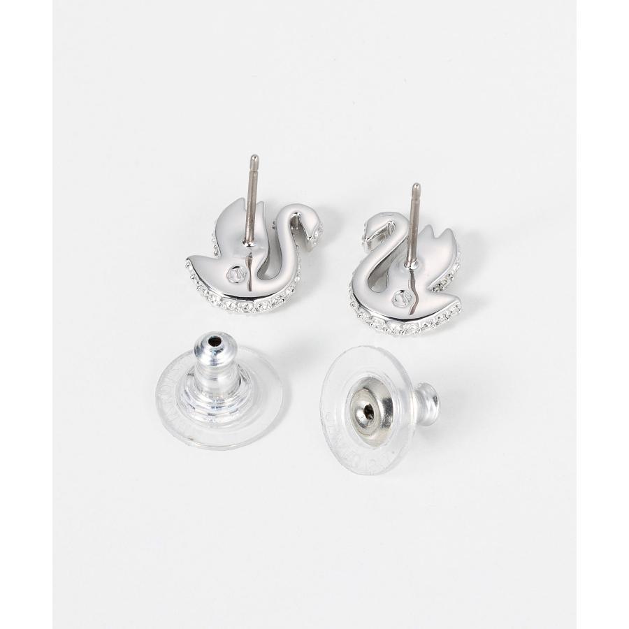 SWAROVSKI Swan スタッドピアス Swan スタッドピアス, クリスタル・パール, スワン, ブラック