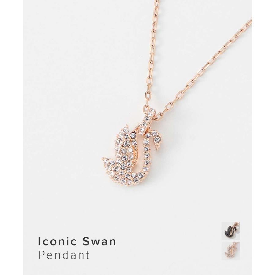 あーちゃんさわ専用 SWAROVSKI Swan ネックレス スワロフスキー SWAROVSKI スワロフスキー Iconic Swan ネックレス 小 黒