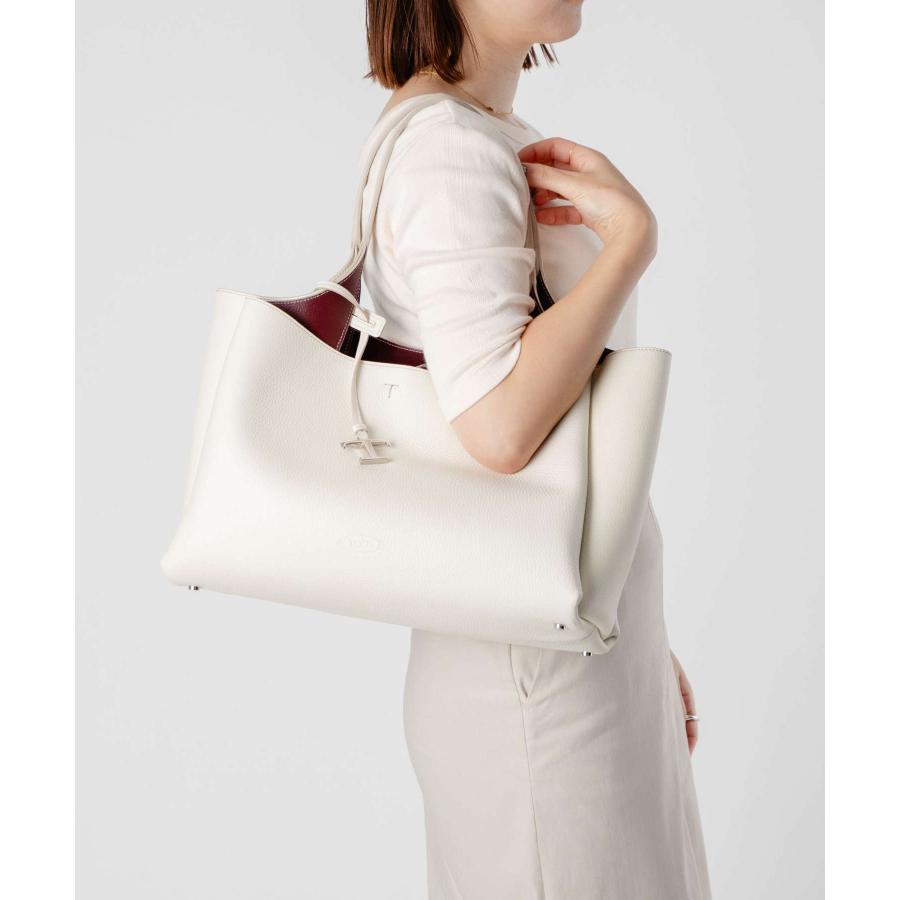 TOD'S トッズ ミディアム トート バッグ 関税込 XBWAPAF9300QRI Woman ブラック トッズ レザー バッグ ミディアム