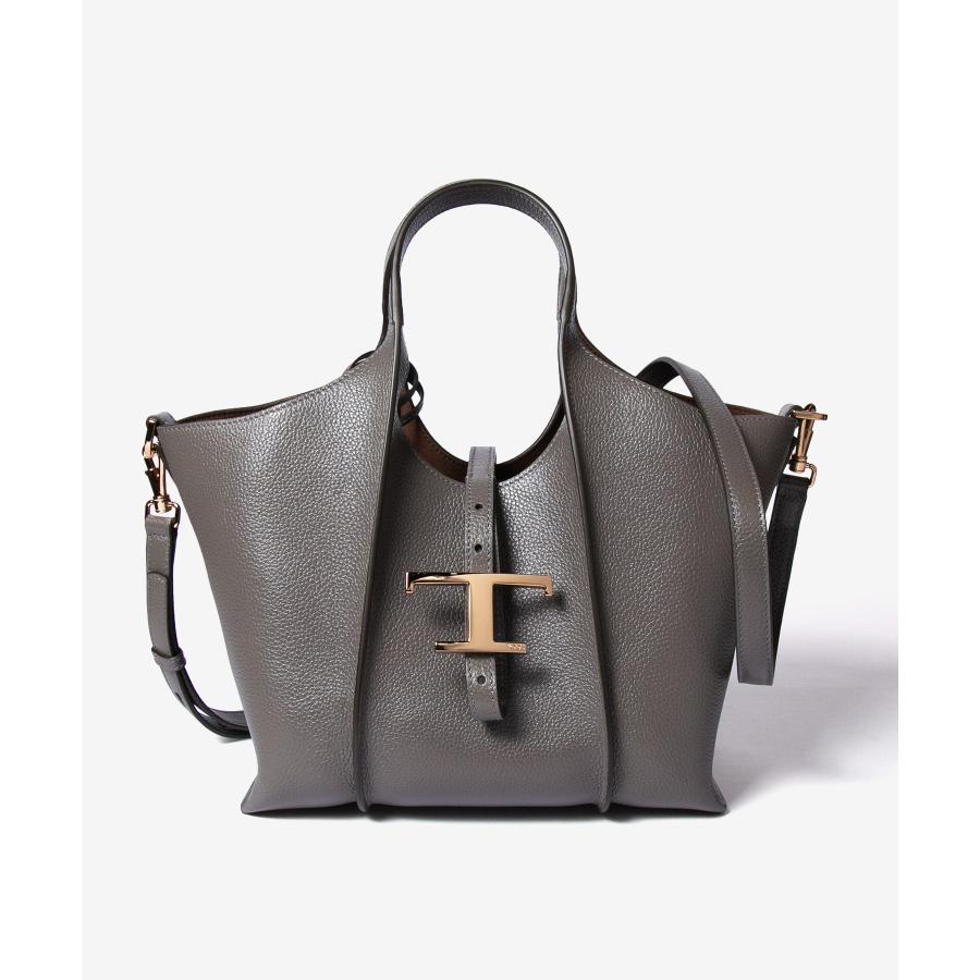 Tod's トッズ タイムレス ミディアム グレー TOD'S（トッズ） TOD'S T TIMELESS SHOPPING PEND. T MINI Tタイムレス
