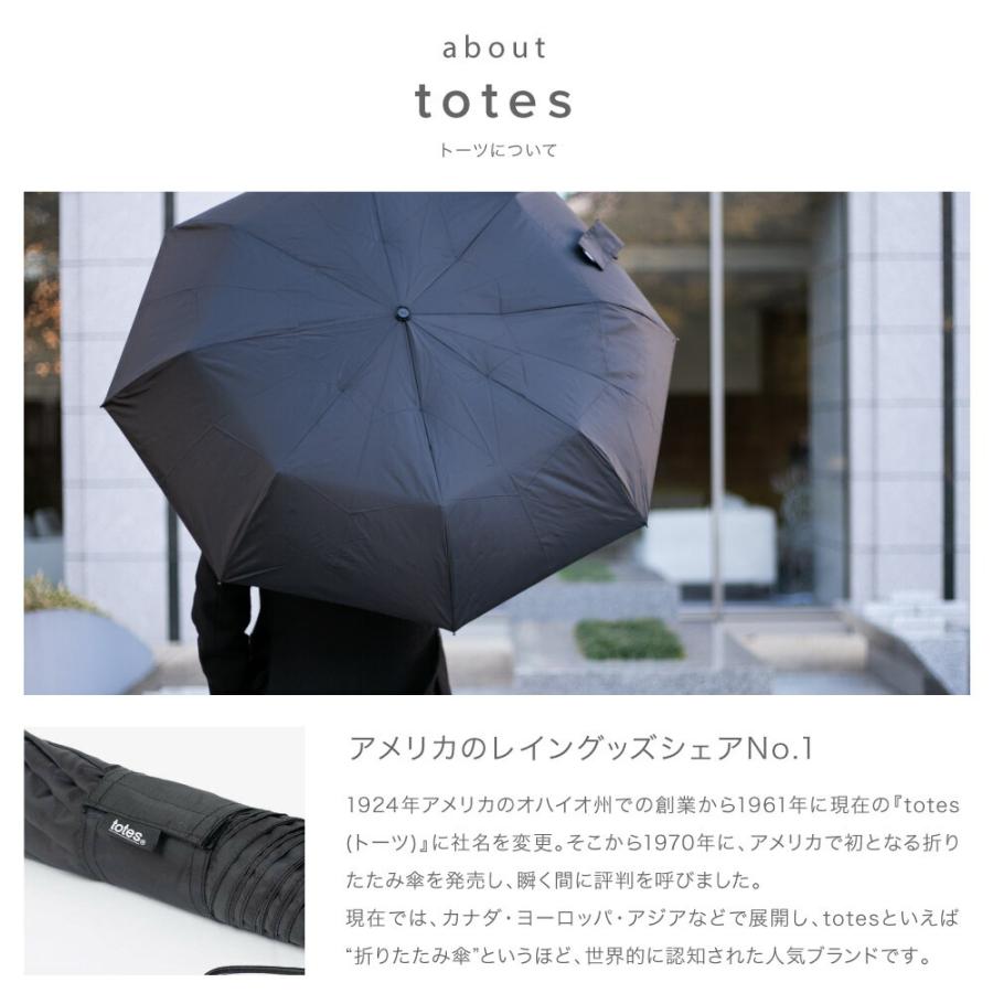 トーツ TOTES 7309 折りたたみ傘 メンズ レディース ワンタッチ自動開閉 ネバーウエット NEVERWET 撥水 63×100 雨 梅雨 通勤 通学 雨傘 ボタン式 丈夫｜u-stream｜02