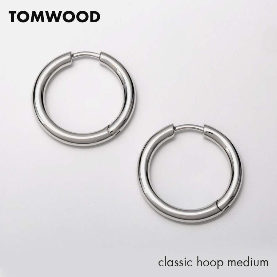 トムウッド TOM WOOD E39LMNA01 S925 ピアス レディース アクセサリー クラシック フープ ミディアム Mサイズ classic hoop medium スターリングシルバー 925｜u-stream