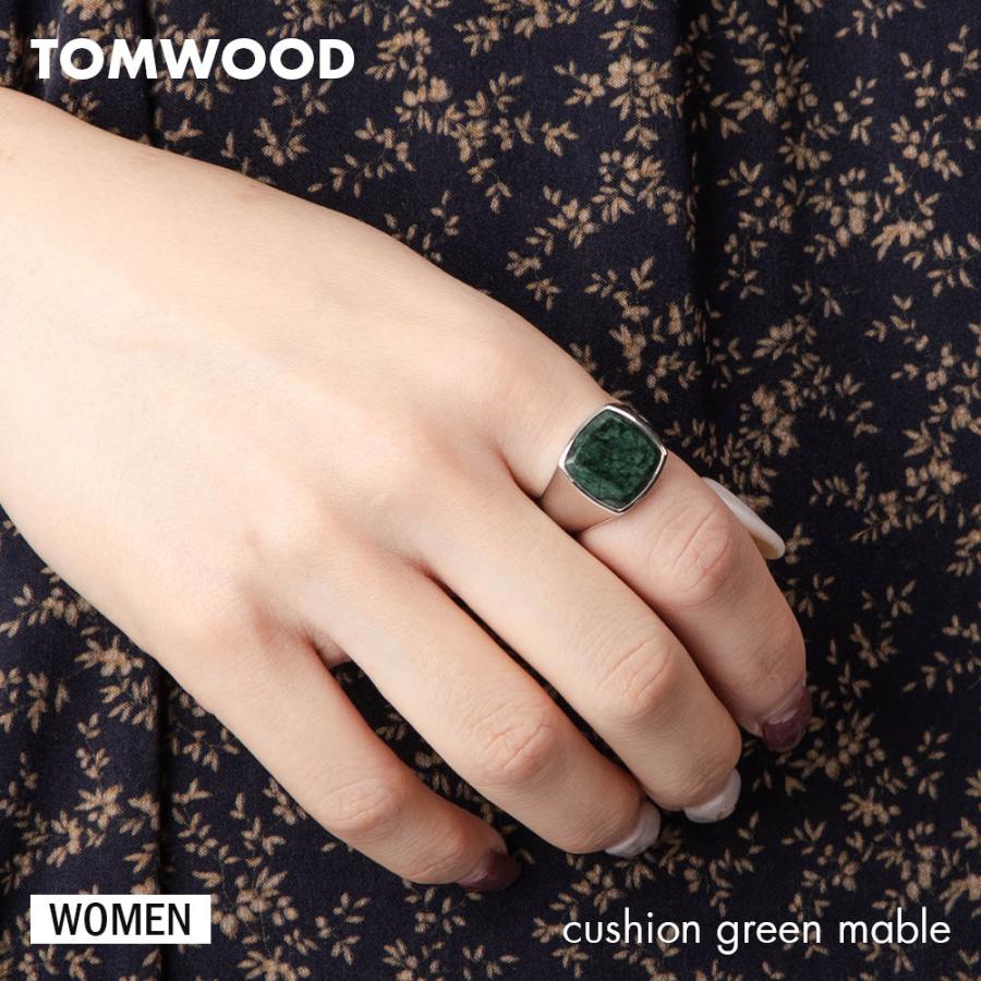 トムウッド TOM WOOD R74HQGMB01 S925 リング レディース 指輪 クッション グリーン マーブル cushion green marble スターリングシルバー 925 シンプル｜u-stream