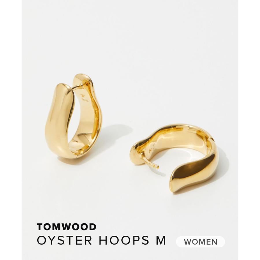 TOM WOOD トムウッド Oyster Hoops Medium Gold E39OYM01NAS925/9K