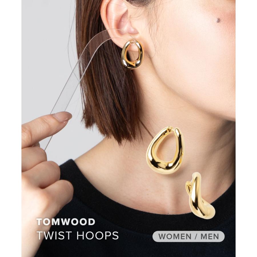 TOM WOODトムウッド ループ ピアス 片耳 ゴールド ストーン TOM WOOD（トムウッド） ピアス Ear Loop Gold イヤー ループ