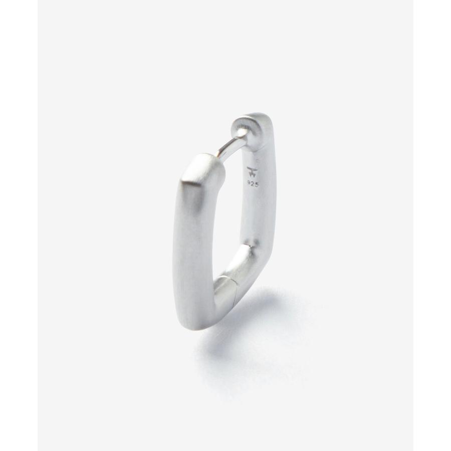 TOM WOOD シルバー フープピアス TOM WOOD（トムウッド） TOM WOOD FRAME HOOPS SATIN SMALL フレーム