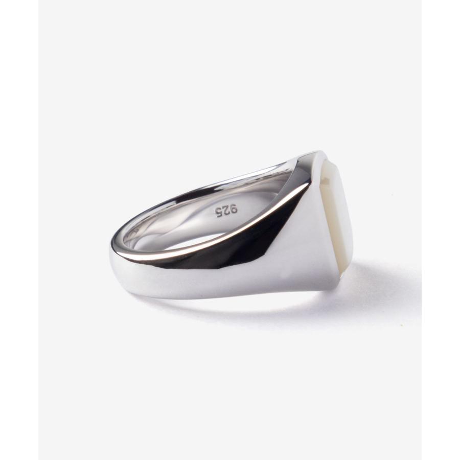 TOM WOOD（トムウッド） TOM WOOD KAY RING WHITE MOP ケイ