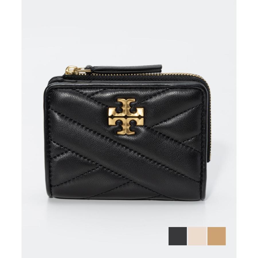 未使用級美品　トリーバーチ　キラシェブロン　二つ折り財布　キルティング　レザー Tory Burch - トリーバーチ TORY BURCH 財布 二つ折り キラ