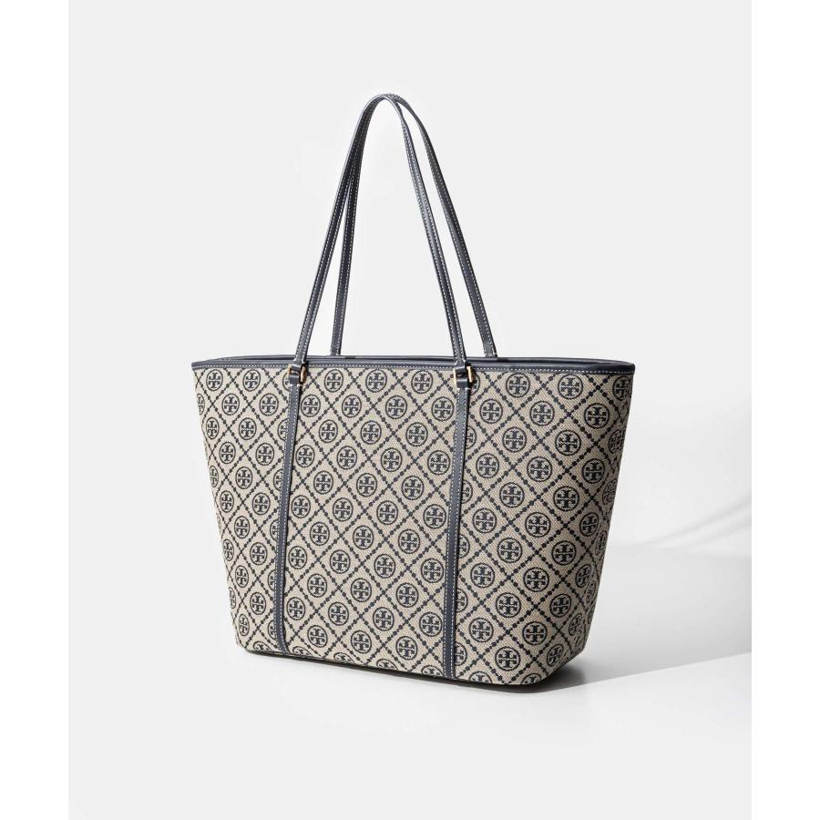 Tory Burch☆T モノグラム ジップアップ トートバッグ♪送料込 TORY BURCH トリーバーチ T Monogram Tモノグラム ZIP TOTE