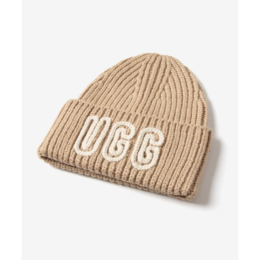 アグ UGG WOMEN'S CHUNKY CRAFTED RIB BEANIE チャンキー クラフテッド リブ ビーニー 102345 ニット帽 ビーニー帽 ロゴ レディース 帽子 爆買 | UGG | 16