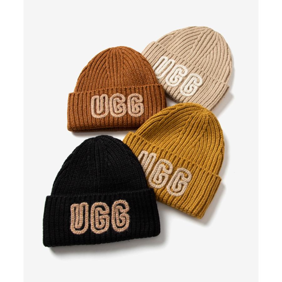 アグ UGG WOMEN'S CHUNKY CRAFTED RIB BEANIE チャンキー クラフテッド リブ ビーニー 102345 ニット帽 ビーニー帽 ロゴ レディース 帽子 爆買 | UGG | 18