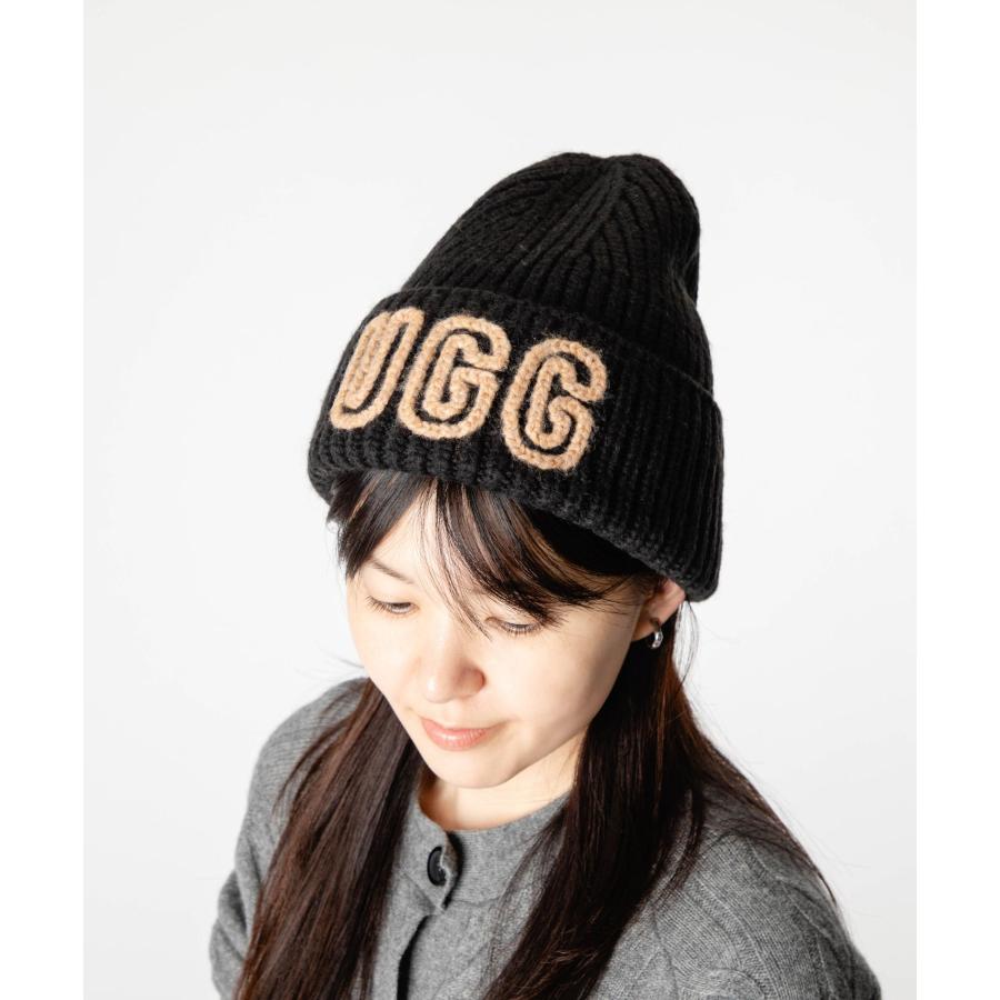 アグ UGG WOMEN'S CHUNKY CRAFTED RIB BEANIE チャンキー クラフテッド リブ ビーニー 102345 ニット帽 ビーニー帽 ロゴ レディース 帽子 爆買 | UGG | 03