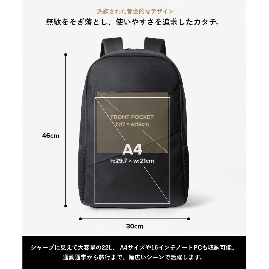 アンノウンアンドコー UNKNOWN＆Co. バックパック リュック 22L A4サイズ収納可能 PC収納 軽量 大容量 通勤 通学 ビジネス メンズ バッグ 爆買 | UNKNOWN＆Co. | 07