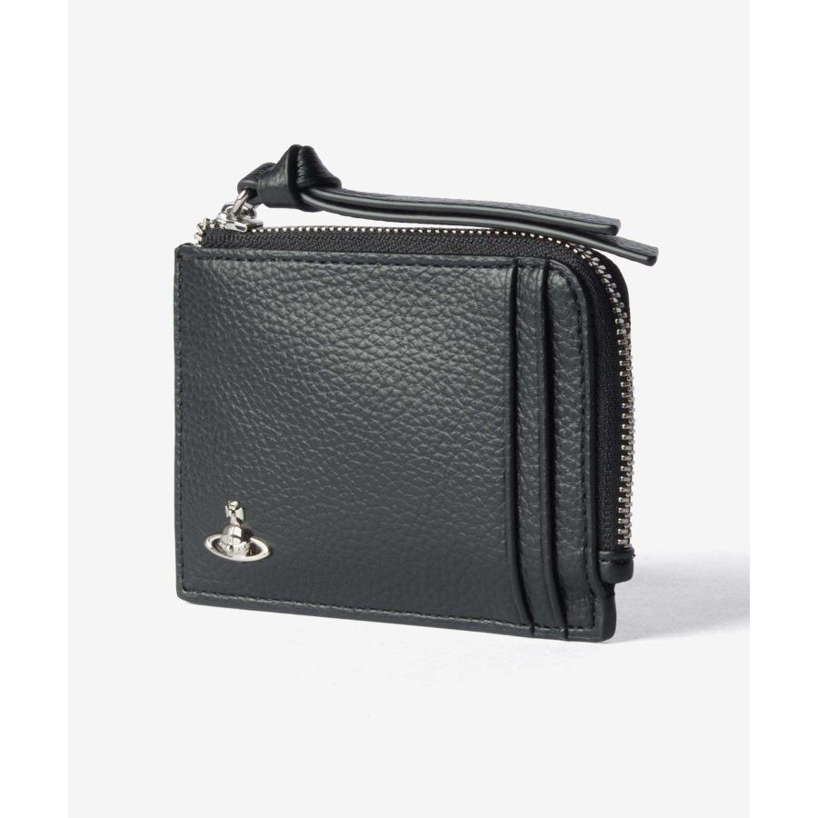 ヴィヴィアンウエストウッド Vivienne Westwood カードケース 5402000YU S000D N403 PU グレイン ファスナー付きカードホルダー ケース コンパクト財布 ミニ財布 ロゴ ブラック 黒 Vivienne Westwood - ヴィヴィアンウエストウッド Vivienne Westwood