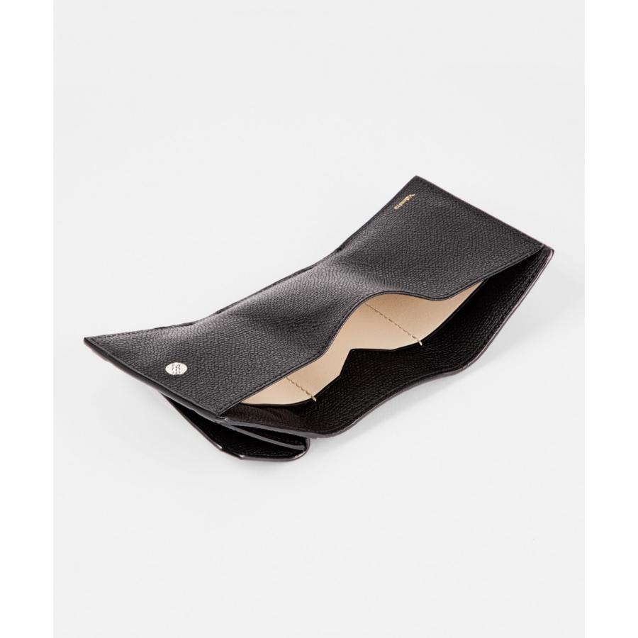 【未使用】ヴァレクストラ　二つ折り財布　コンパクト　ブラック　6カード Valextra ヴァレクストラ VALEXTRA V8L26 028 三つ折り財布 3CC