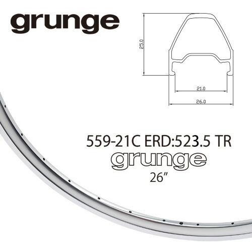 grunge グランジ レンジャーリム 26 ポリッシュ 26インチ 32h 
