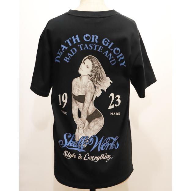 SKULL WORKS スカルワークス SWタトゥーガールTシャツ L BLACK SKULL WORKS スカルワークス SWタトゥーガールTシャツ L BLACK