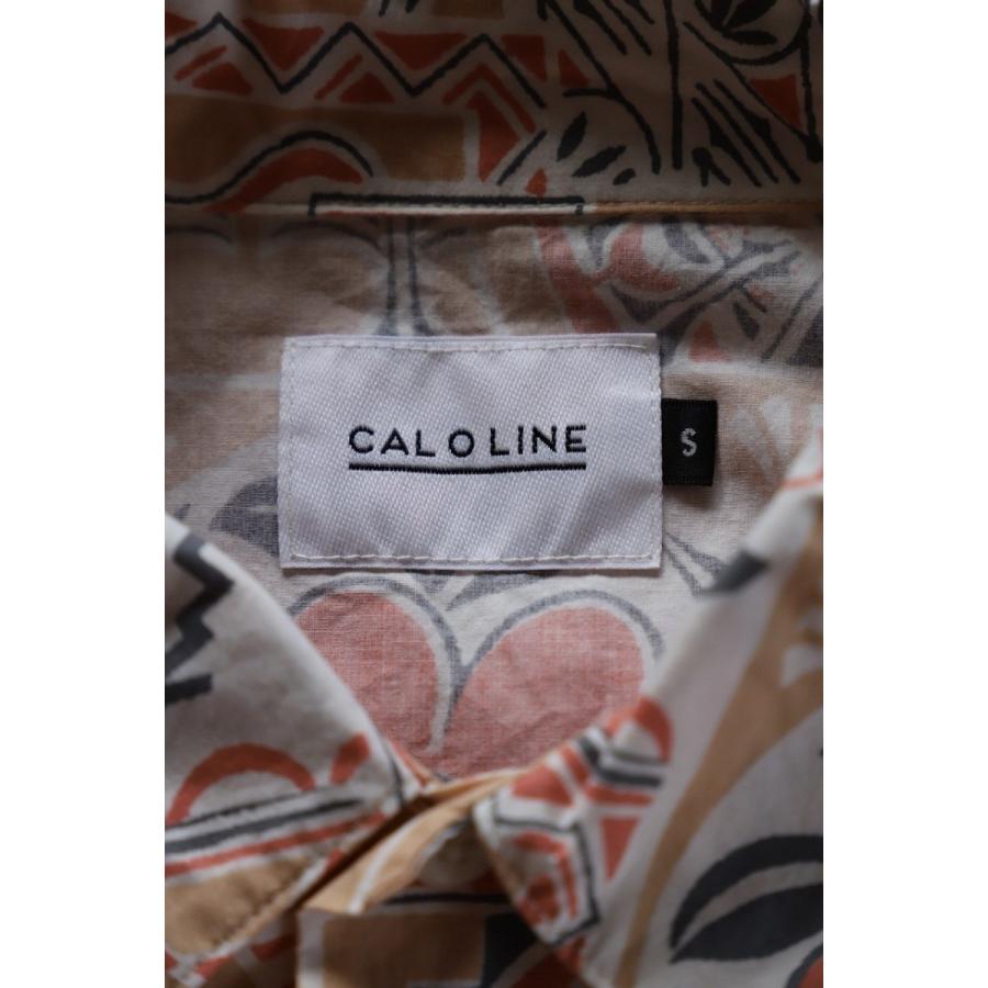 CAL O LINE キャルオーライン プリントパターンアロハシャツ S 