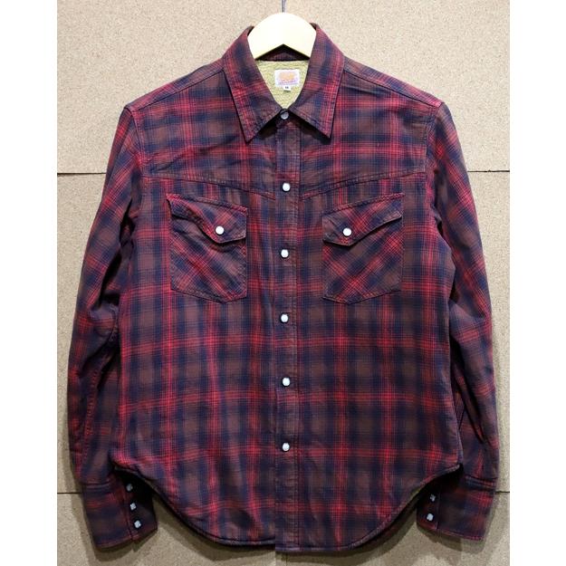 SUGAR CANE シュガーケーン 裏ボアチェックウエスタンシャツ M RED 